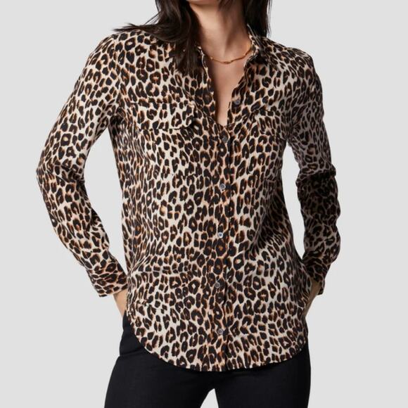 NWT Equipment Slim Signature Silk Shirt - Picture 1 of 13